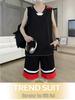 11036 Men's Summer 2026 Sleeveless Ice Silk Quick-Dry Vest and Shorts Set for Training