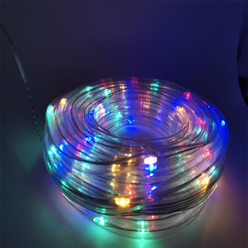 

Солнечная неоновая трубка, светодиодная наружная водонепроницаемая цветная рождественская садовая декоративная лента, гибкий декоративный знак 50LED&Battery case