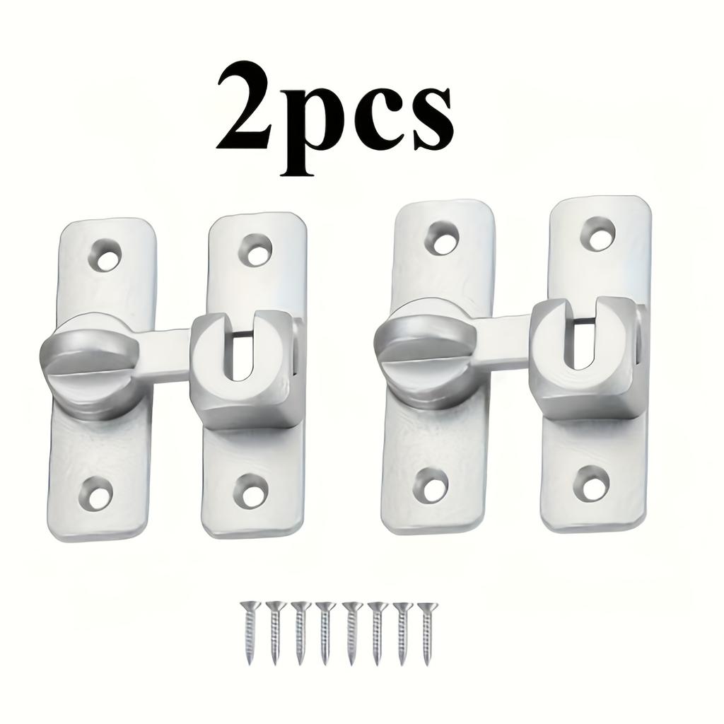 90/180 Degree Rotating Security Locks, Suitable for Barn Doors, Bathroom Sliding Doors, Garages, Bedrooms,Durable Zinc Alloy Security Door Locks