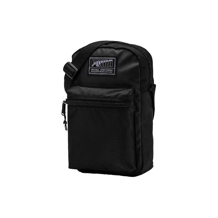 Puma Academy Portable Zipper Closure Fabric Shoulder Bag Unisex bags Black 075734-01 Black