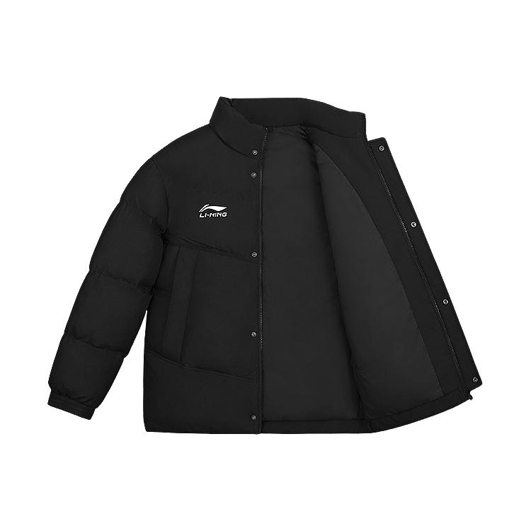 Li Ning Puffer Jackets Unisex Stand Collar Thickened Padded Puffer Jacket YTMV033-1