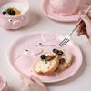 Cute Pink Pig Ceramic Tableware Mug Bowl Irregular Plate Household Disc Kitchen Supplies Main Course Decorative Tableware Plates