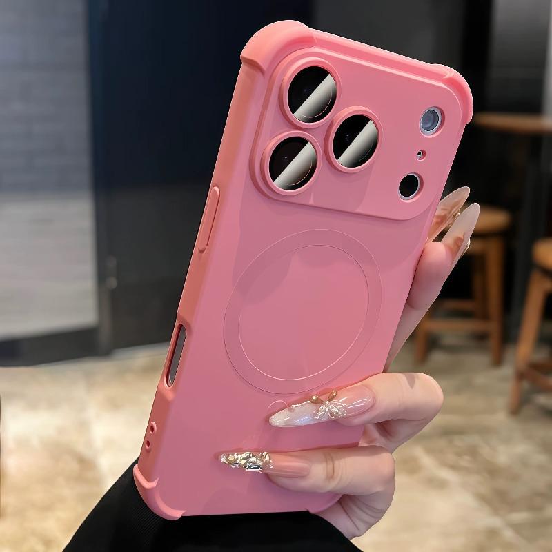 Magnetický nárazuvzdorný silikonový nárazník Pouzdro na telefon Pro iPhone17 16 15 14 13 12 17ProMax Plus Pro Magsafe Bezdrátové nabíjení Kryty