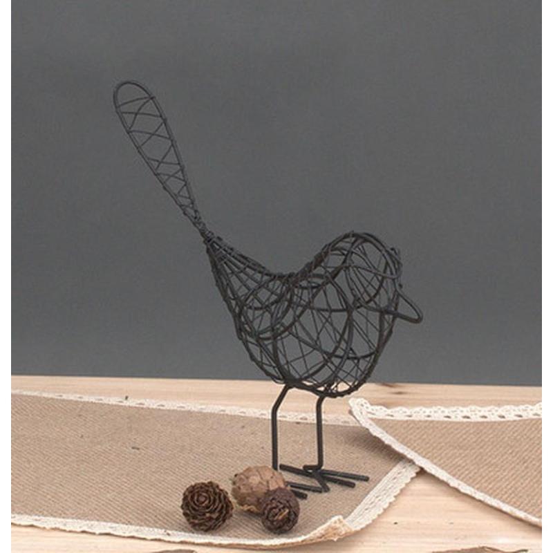Pájaro Hueco de Hierro Minimalista Creativo Decoración de Recibidor Sala de Estar Decoración de Armario de Vino para el Hogar Metal Pájaro Decoración de Escritorio Regalo