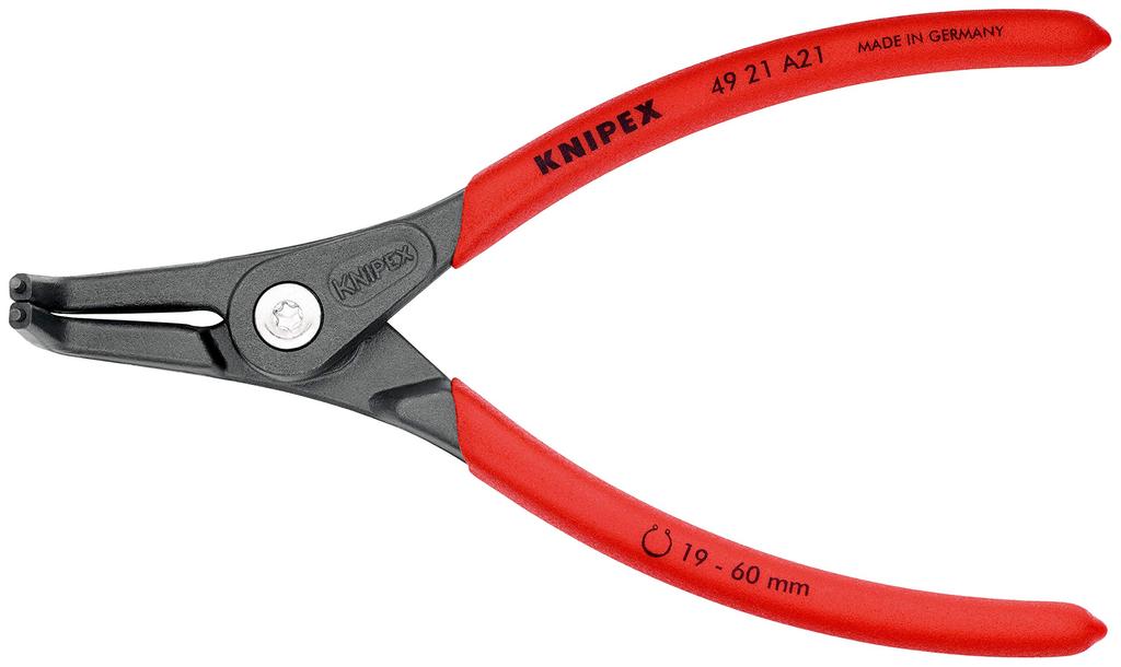 KNIPEX 4921-A41 Precision Shaft Snap Ring Pliers, Bent