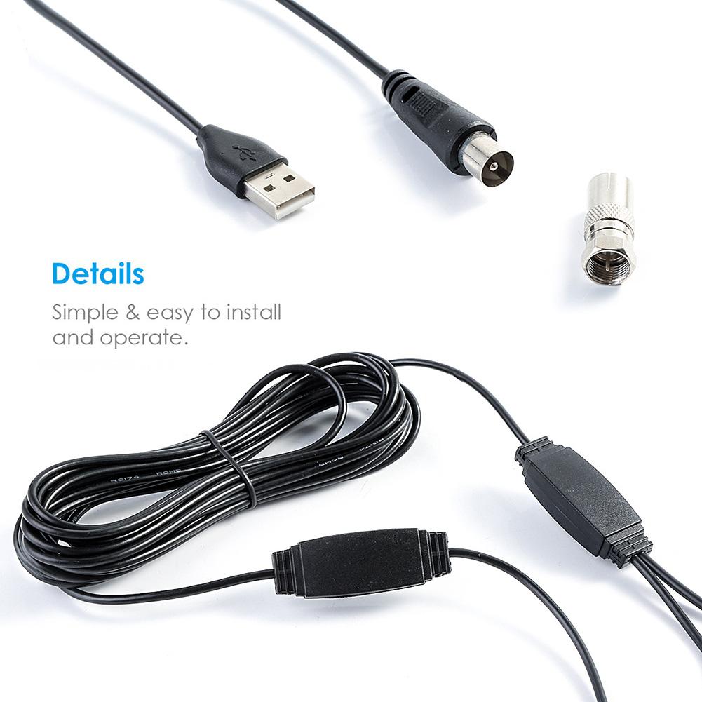 HD digitális TV antenna, 360°-os vétel és erős mágneses talp, nagy hatótávolságú vétel - támogatja a 4k 1080p Fire TV Sticket és minden TV-t - 16,5 láb hosszú kábelek