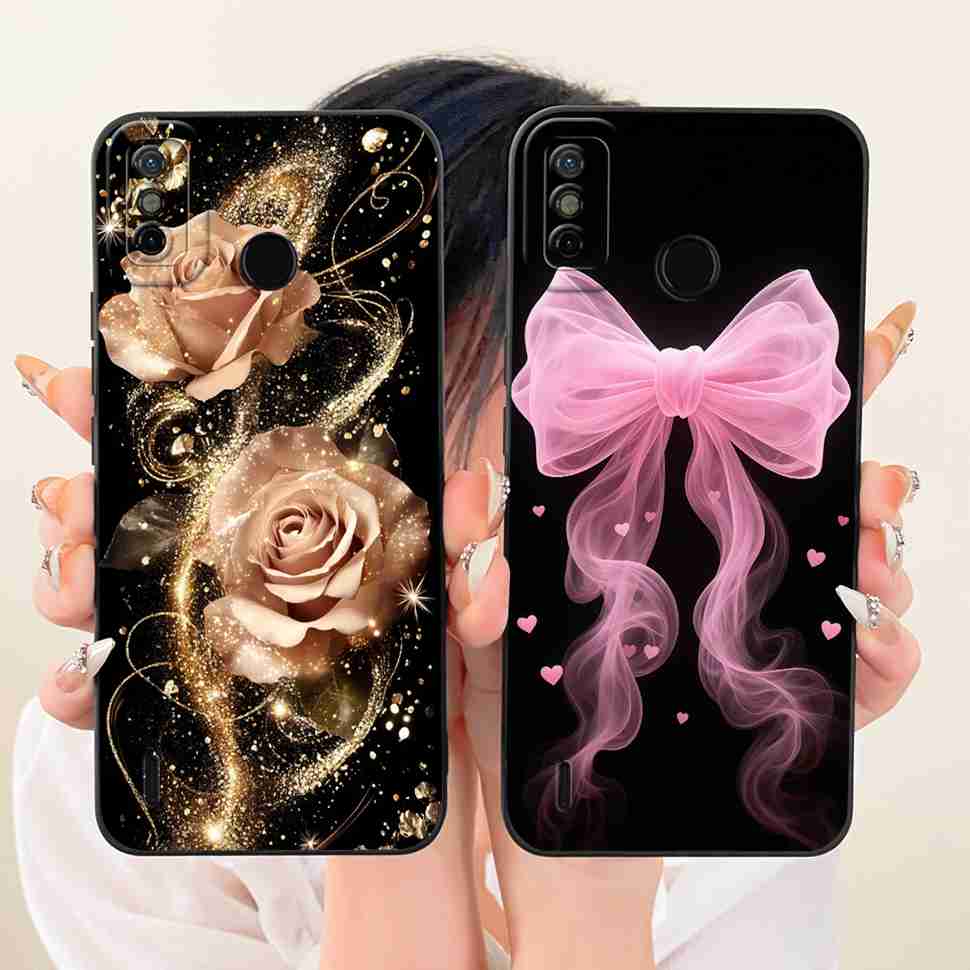 For Tecno Spark Go 2020 CAse Petty Girl FLower Silicon Soft Case Cover For Tecno Spark Go SparkGo 2020 KE5 Fundas Bumper