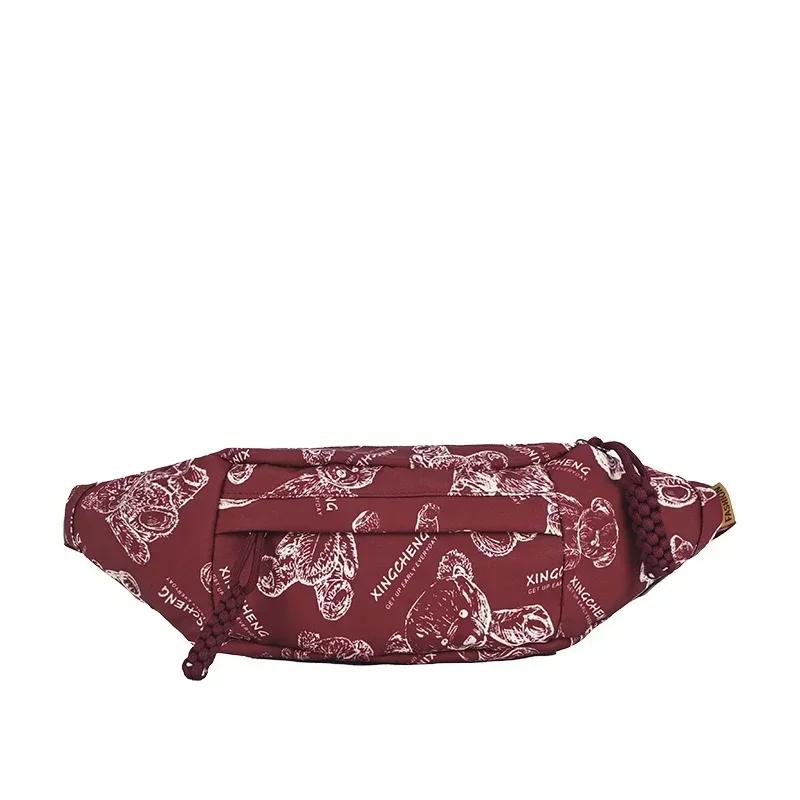 

Повседневная нейлоновая сумка на молнии на талии, нейтральная, универсальная, мягкая, нагрудная, дорожная, простая дизайнерская сумка через плечо