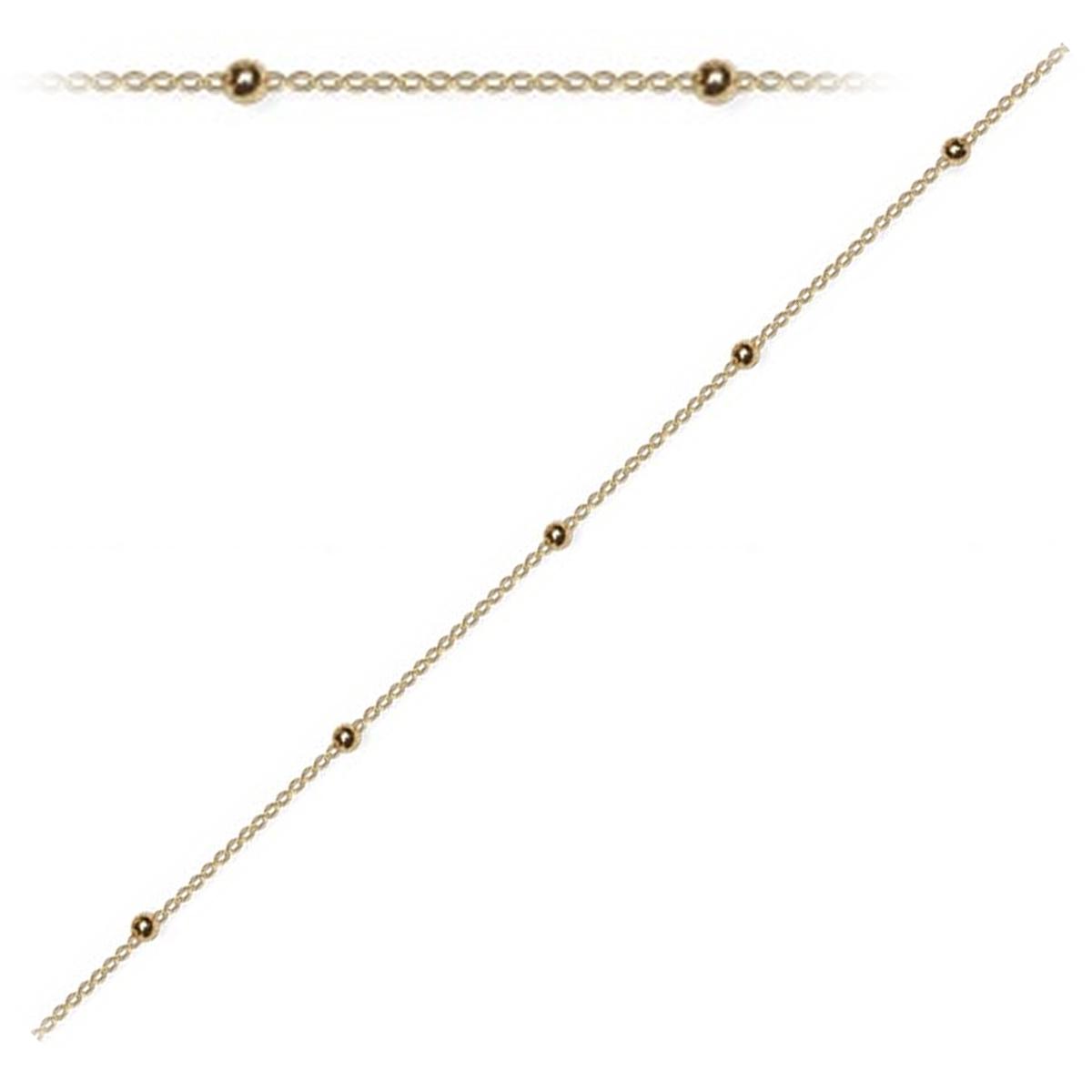 

Les Trésors De Lily [Q8209] - Позолоченная цепочка на щиколотке Billes - 25 см 3 мм