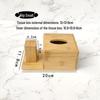 Gobbo Bamboo Wood Flip-Top Tissue & Storage Box