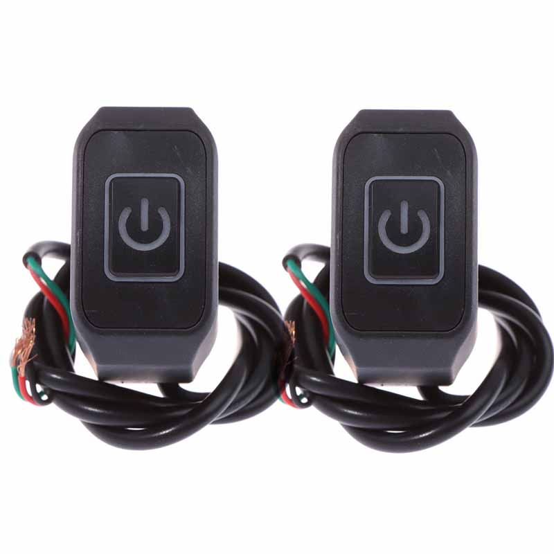 22MM Motorrad Schalterknopf Lenkerhalterung Wasserdicht Modifizierter Schalter Scheinwerfer Hupe Steuerung EIN/AUS mit LED-Anzeigelampe