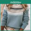 Winter Lässig Herbst Damenmode Langarm Rundhals Pullover