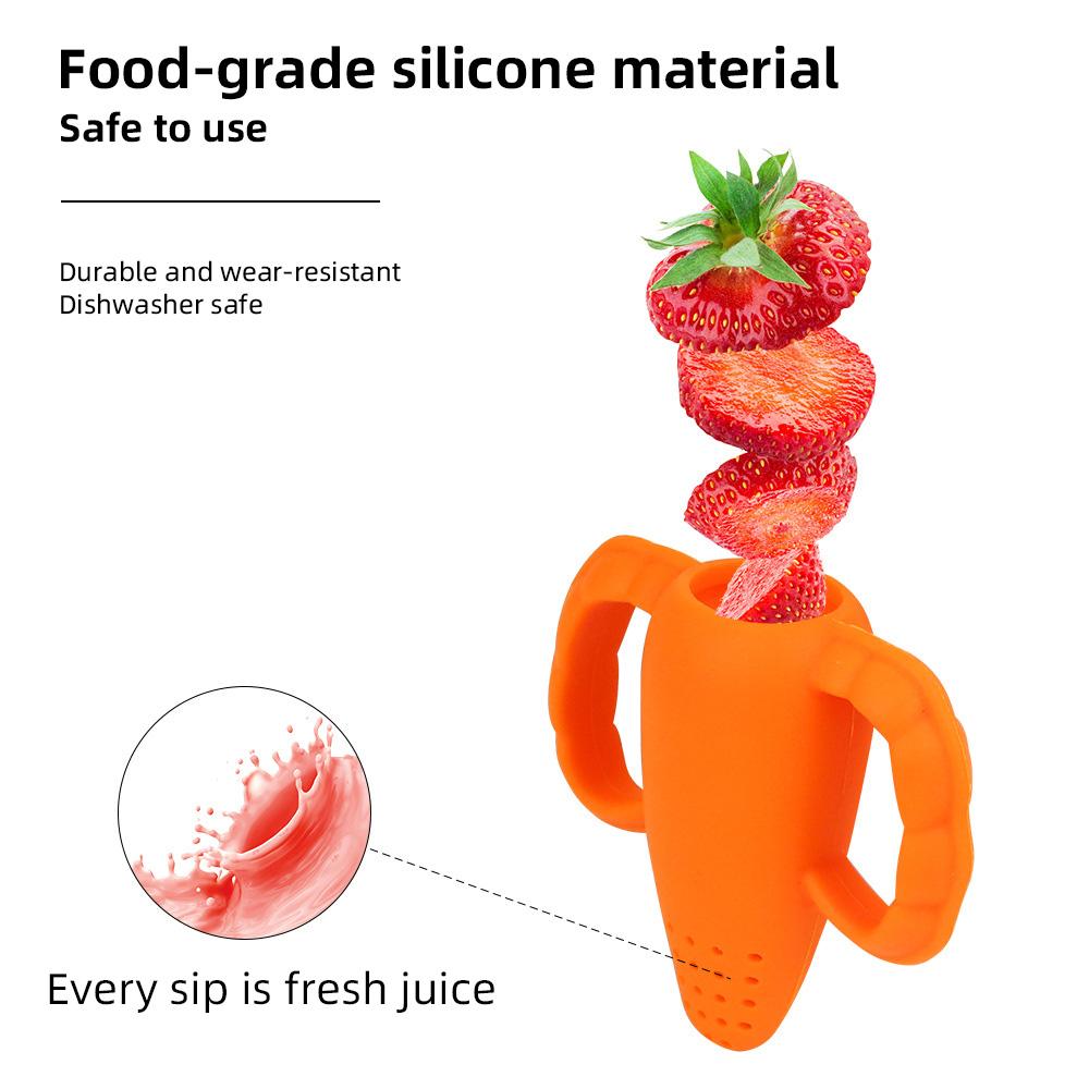 Carrot Shape Baby Teether Teething Toy Silicone Chew Toy Baby Fruit Feeder Pacifier Food Grade