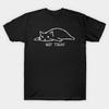 Asian Size Men Black Print T-shirt Not Today No-Cut Print Cotton Tshirt
