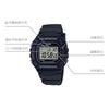 Casio Seria YOUTH - pătrat mic din silicon, pătrat mic retro, războinic negru, afișaj digital, mecanism cu quartz, curea din rășină, japonez și W-218H-1A