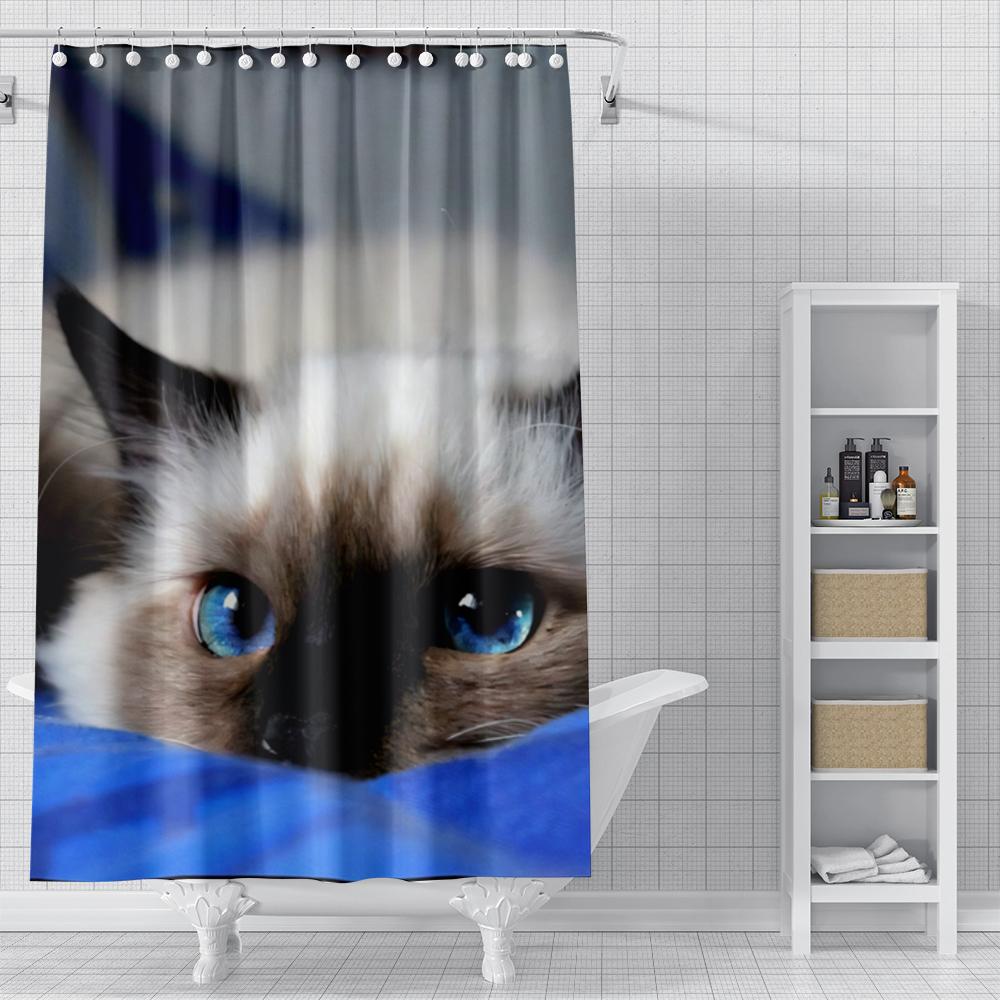 Home Shower Curtains for Bathroom Landscape Animals Waterproof Fabric Bathroom Curtains Modern Shower Curtain 180x200 240x200