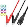 Efficientt-For Crocodile Clamp Test Lead P1205 Safety BNC Male Plug To Dual Alligator Clips RG58 Coaxial Cable 120CM For Oscillo