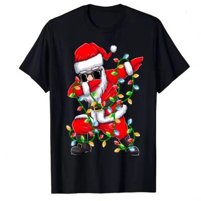 Naughty Xmas Ornaments Kamasutra Adult Humor Christmas High-quality Pure Cotton Men's Short-sleeved T-shirt Casual Loose Top