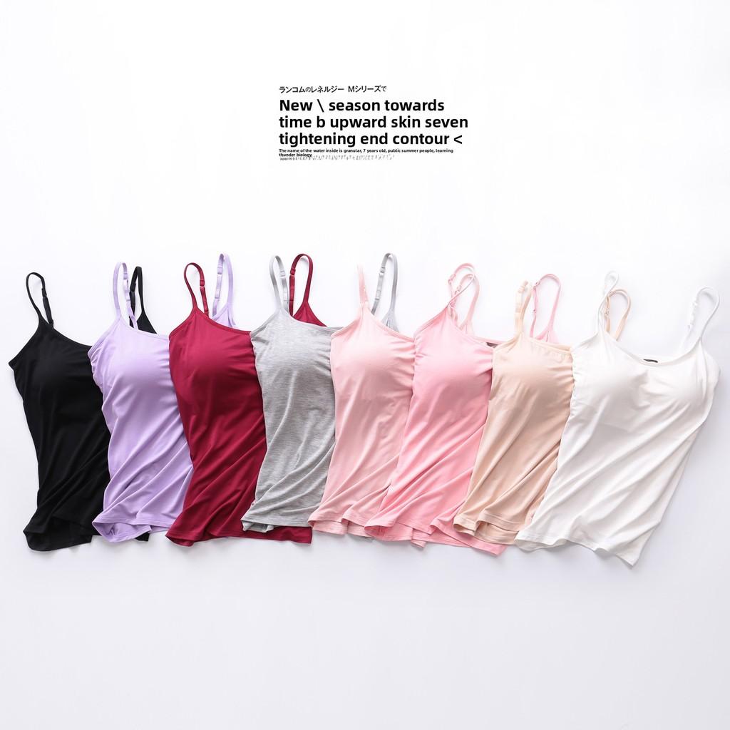 Moisturewicking Modal Camisole With Builtin Bra For Yoga And Fitness