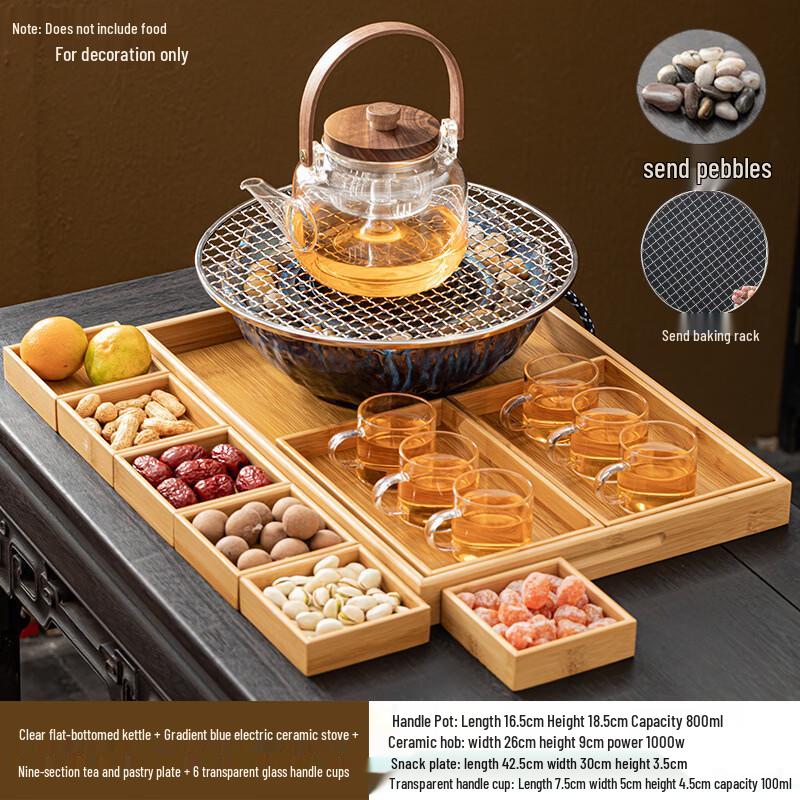 Handton Glass Tea Kettle Set with Electric Stove