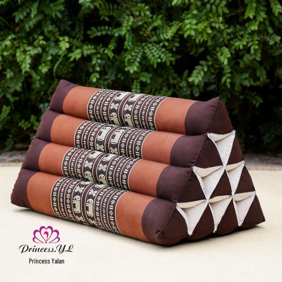 Thailand Triangle Tatami Cushion: Kapok Lumbar Pillow & Sofa Back Support.