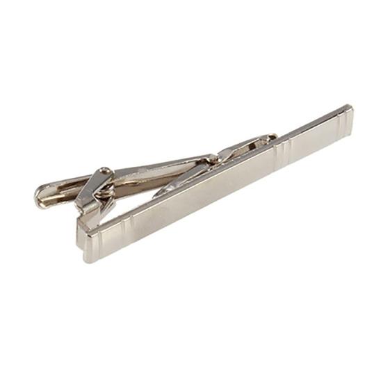 Formal Men's Fashion Alloy Metal Silver Simple Necktie Tie Pin Bar Clasp Clip
