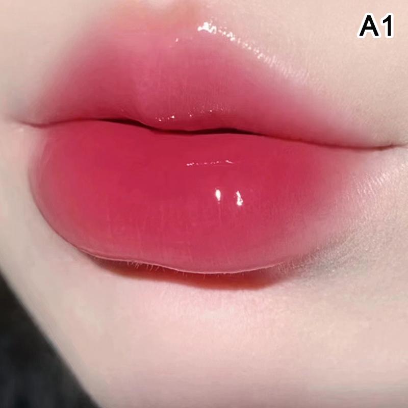 Herorange Mirror Gloss Lip Gloss Mirror Water Gloss Long-Lasting Not Easy To Fade, Film Formation Transparent Ice Cube Lip Paste