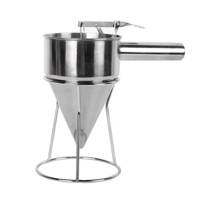 Stainless Steel Piston Funnels Octopus Balls Gadgets with Rack Batter Dispensers Cake Decorating Tools Funnel Dispensers