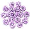 20pcs 4cm Mini Satin Ribbon Flowers Colorful Rhinestone Handmade Flowers For DIY Clothing Sewing Headwear Decoration Accessories