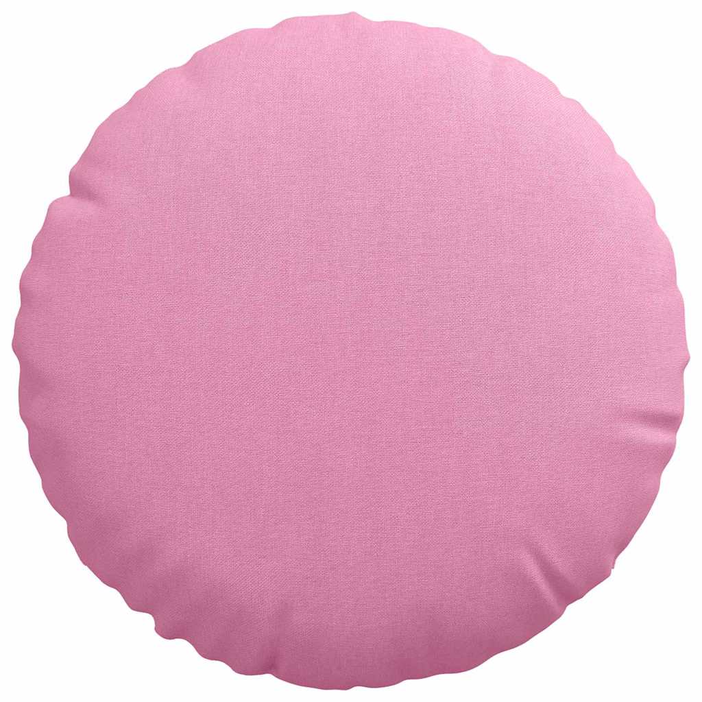 Seat Cushion 2 Pcs Pink Ø30 X 13 Cm Fabric