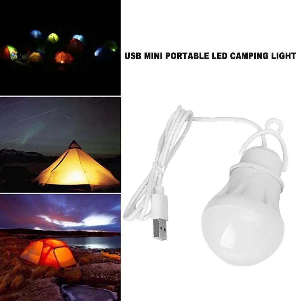 Portable Camp Lamp 5V USB Mini Bulb Outdoor Camping Hiking Lamp Supper Bright Reading Light for Student Study