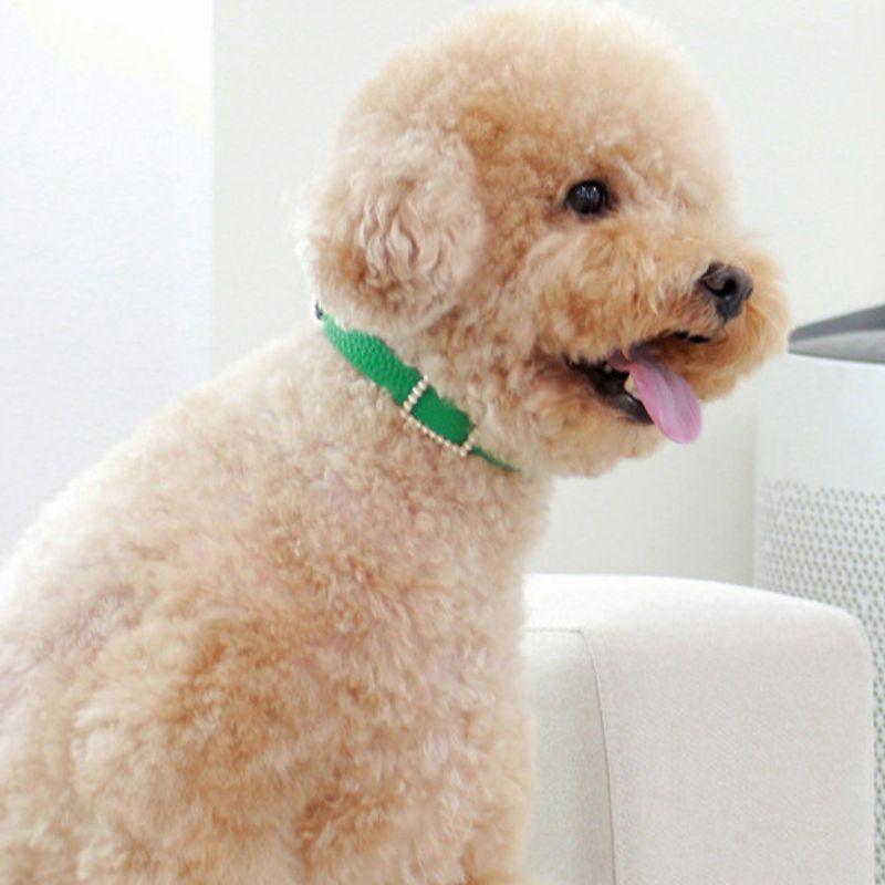 MAISON DE MIU Quadratische Perlenkette Grün