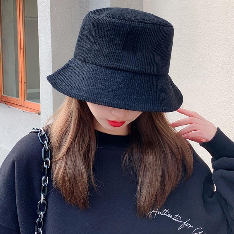 Caldo Autunno Inverno Uomini Donne Velluto a coste Bucket Cappelli Vintage  Solid Color Thick Panama Caps Unisex Harajuku Fishmen Sun Hat acquista in  modo economico — spedizione gratuita, recensioni reali con foto —