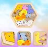 Puzzle Kolorowe Drewniane Z Ramką - Wzór Farma