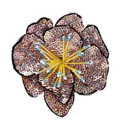 1 Pièce Grandes Fleurs Broderie Sequins pour Vêtements Accessoires Vestimentaires Patchs Applique Patch à Coudre