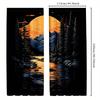 2pcs Vintage Mountain Sunset Curtains   Nature Theme Oil Painting Window Drapes for Room Decor
