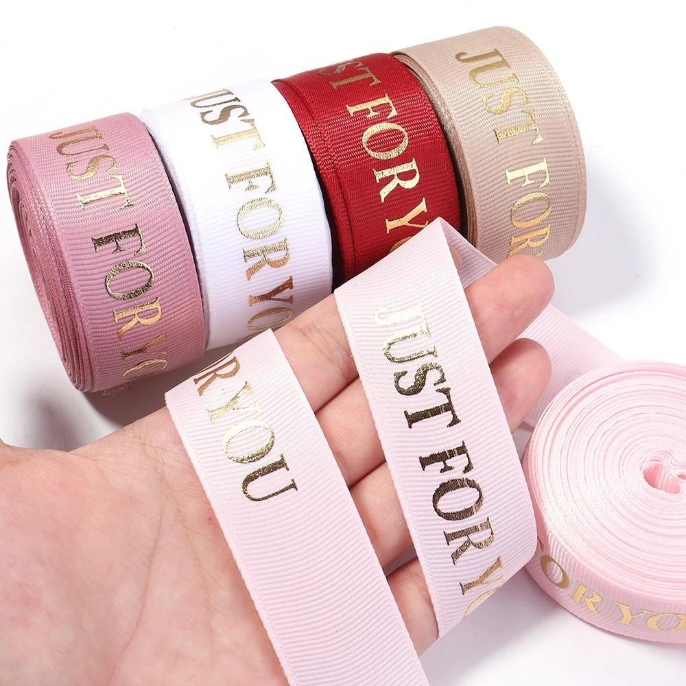 10 Yards/Roll 25mm Width Printed Ribbon Just For You Print Polyester Material Wrapping Ribbon 10 Yards/Roll