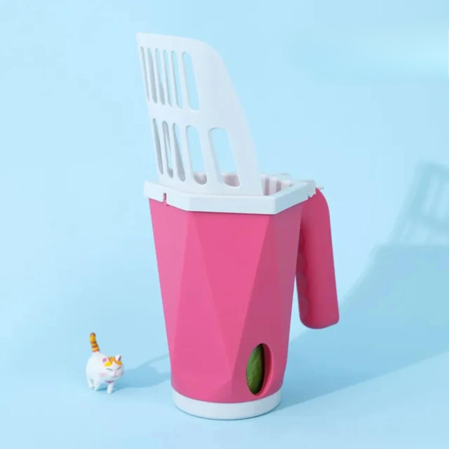 

Необходимый, удобный и эффективный комбинированный набор: Совок для кошачьего туалета и мешок для мусора — необходимые вещи для собак и кошек, делая домашних животных красный