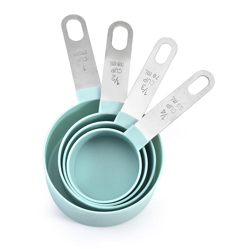 8-Piece Measuring Spoon and Cup Set with Stainless Steel Handles for Baking
