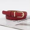 Pu Spring Womens Leather Skinny Belt Metal Pin Buckle Outdoor Leisure Waist Belt