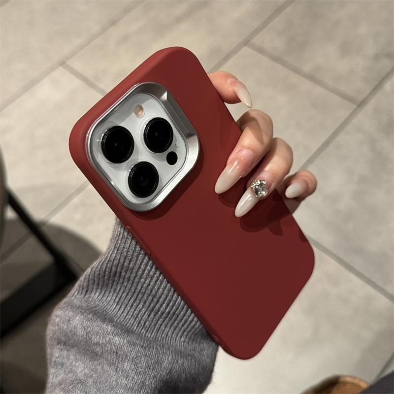 Luxury Liquid Silicone Soft Plain Phone Case For iPhone 16 15 14 Plus 13 12 11 Pro Max 2 IN 1 Matte Bumper Shockproof Cover