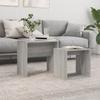  Slotted Tables, 2 Pcs, Grey Sonoma Oak