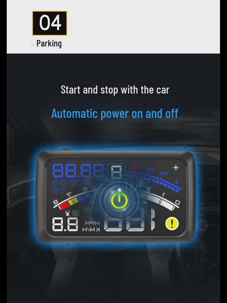 F4 Universal-Head-Up-Display für Autos: Tragbares OBD-High-Definition-HUD