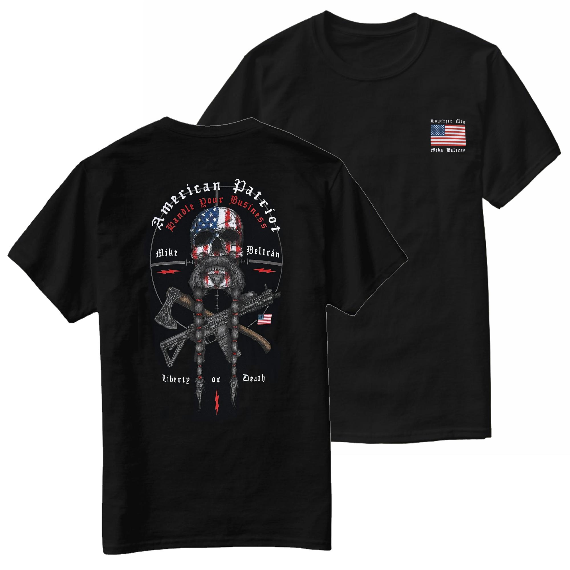 Liberty or Death Beltran American Patriot Military Grunt TShirt 100 Cotton ONeck Short Sleeve Casual Unisexs Tshirt Size S3XL S
