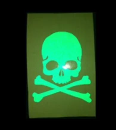 Motorcycle reflective sticker, fluorescent skeleton sticker, mountain bike fixed gear skeleton sticker, motorcycle accessories зелёный