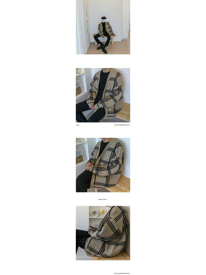 Autumn Men's Korean Trend Loose Knit Cardigan Sweater