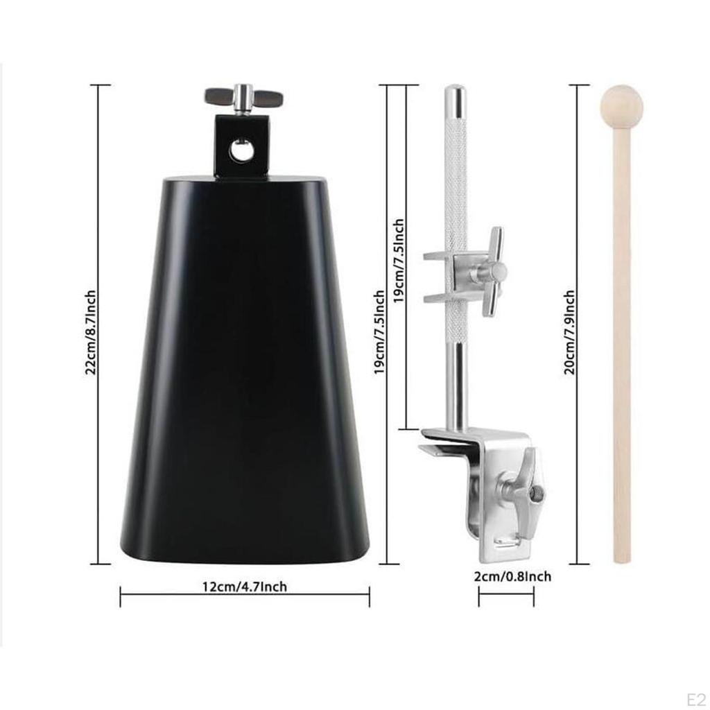 7" Drum Cowbell Mount Clamp, Percussion Accessory Noise Makers Hoop Mounted Holder
