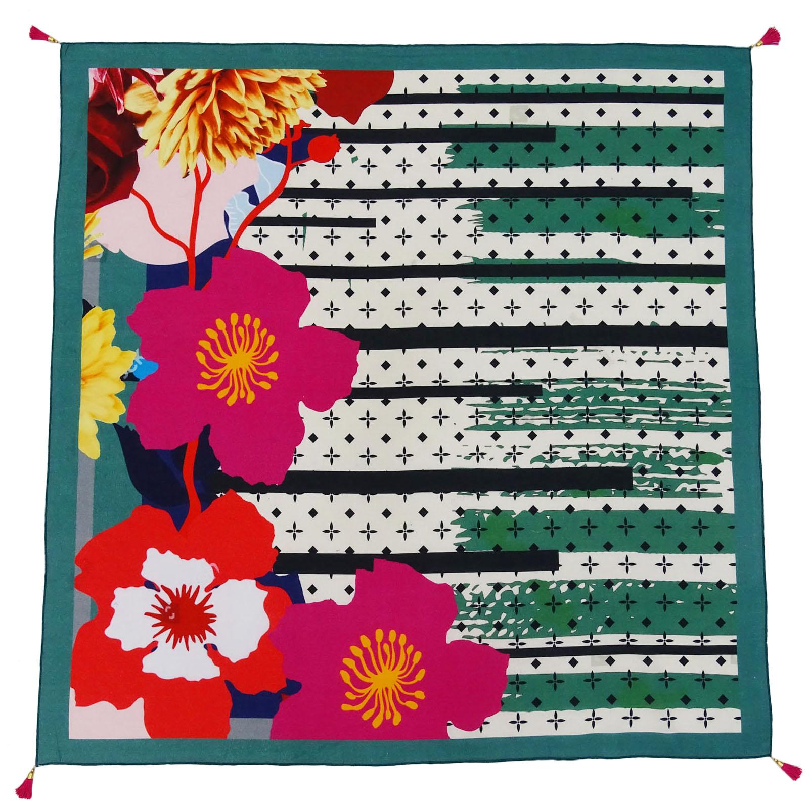 

Bimba Women s Pom Pom Bell Sleeves Casual Aqua Loose Maxi Dress With Scarf - 8 глибоко персикового кольору