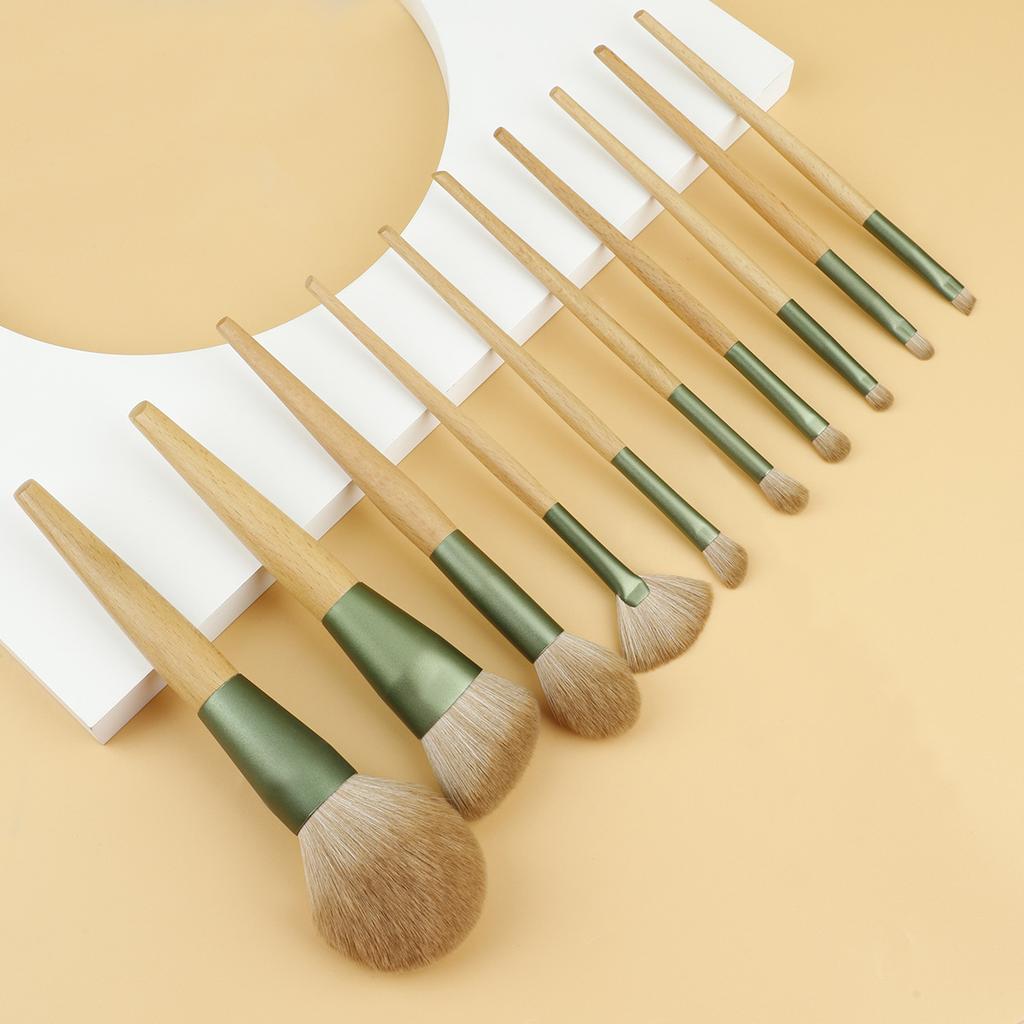 10 Qingluo Makeup Brush Set Cangzhou Super Soft Blush Loose Powder Brush Eyeshadow Brush, Grooming Brush, Beauty Tools