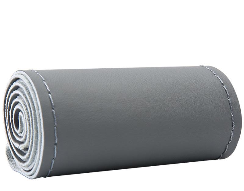 

Шкіряна ручна обшивка керма Натуральна шкіра корови з голками та нитками Універсальна плетена обшивка керма